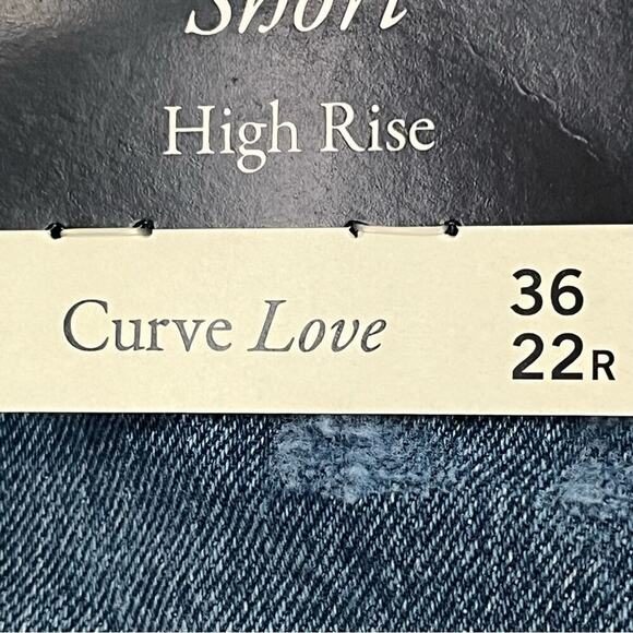 NWT A&F 22 PLUS 4” Mom Short Curve Love Dark 36/22 high rise 0853 - Picture 5 of 12